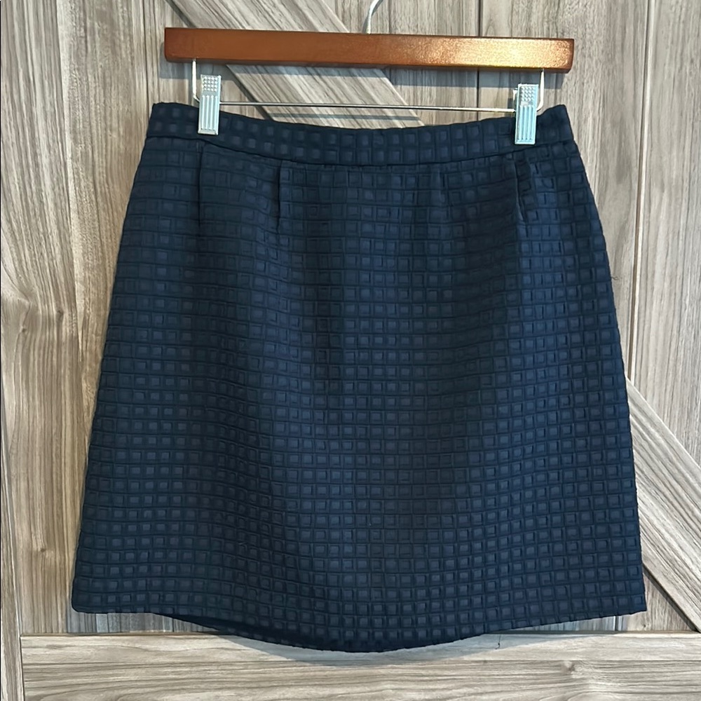 Katherine Barclay Blue A-Line Mini Skirt for Work